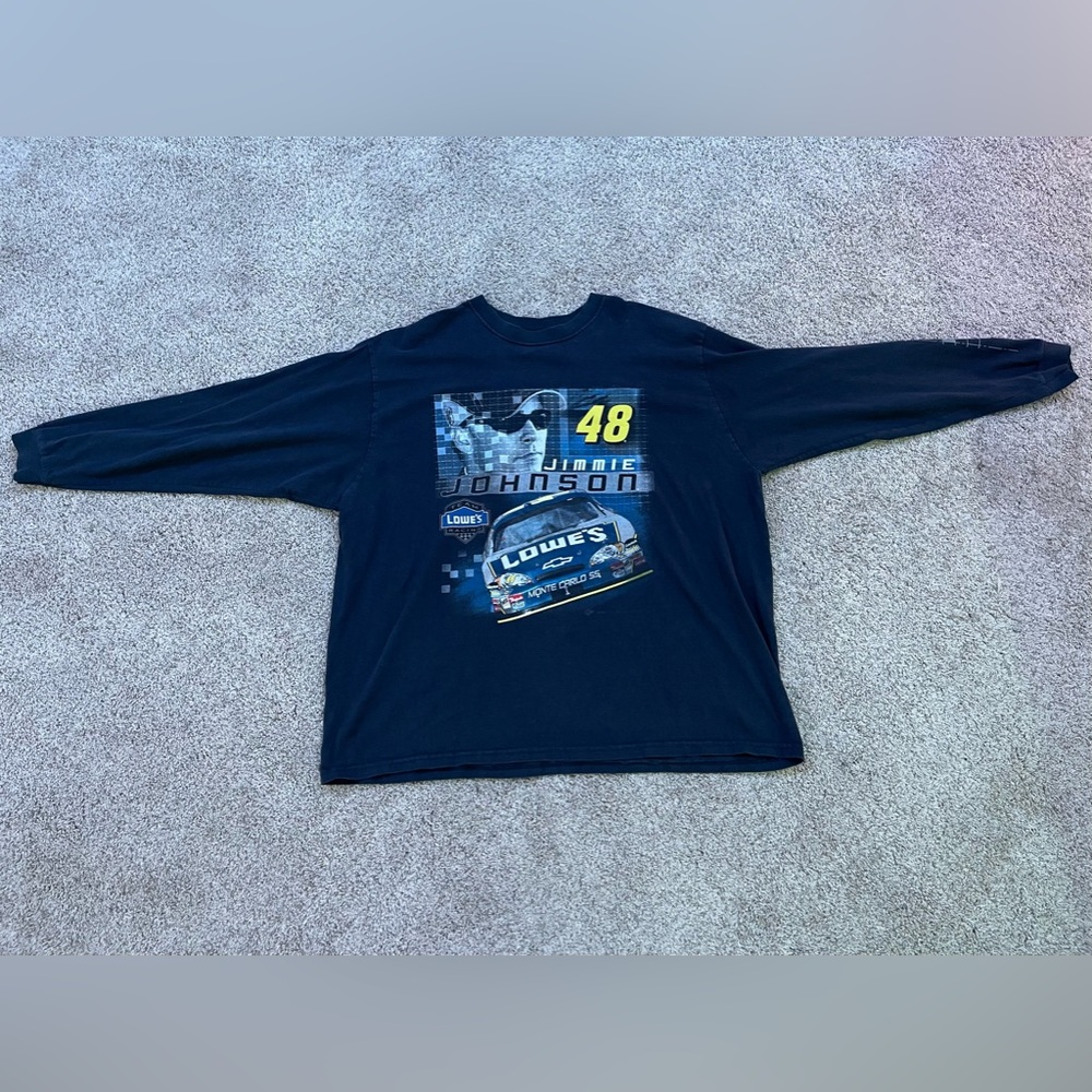 winners circle jimmie johnson team lowe’s racing long sleeve tee